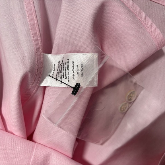Talbots Button Up Top Womens 24 W Non Iron Shirt Pink Office Casual Plus New NWT - Picture 7 of 7
